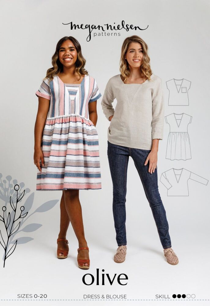 Olive Dress & Top Megan Nielsen