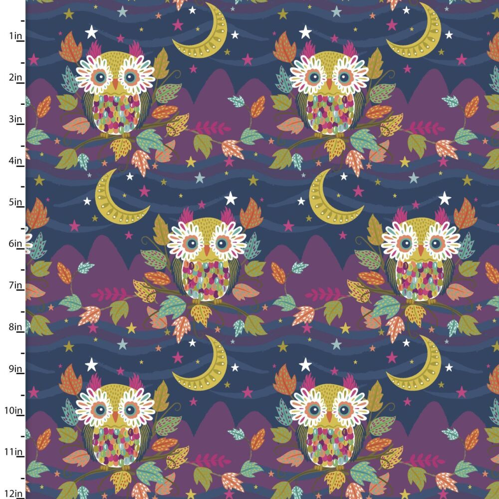 3 Wishes Cotton Fabric Living Wild Whimsical Wisdom