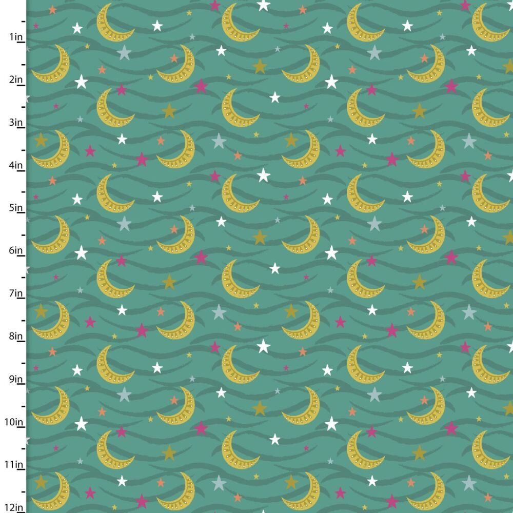 3 Wishes Cotton Fabric Living Wild Stars And Moons