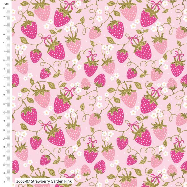 The Craft Cotton Company Sweet Blooms Strawberry Pink