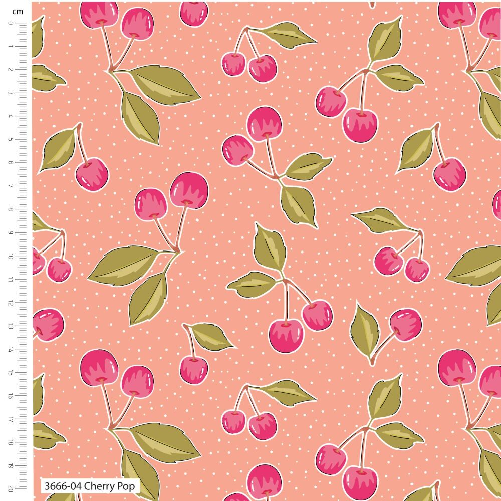 Viscose Fabric The Crafty Pie Sweet Blooms Cherry Pop