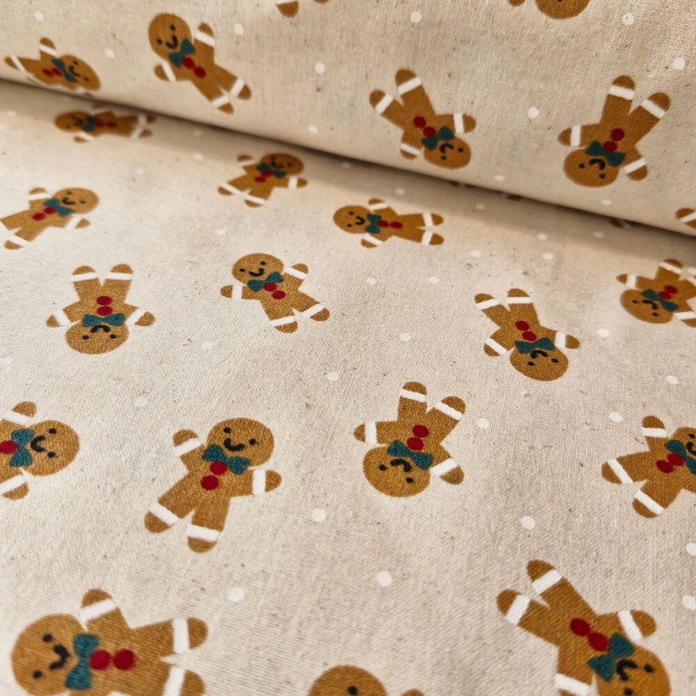 John Louden Christmas Cotton Gingerbread Ivory
