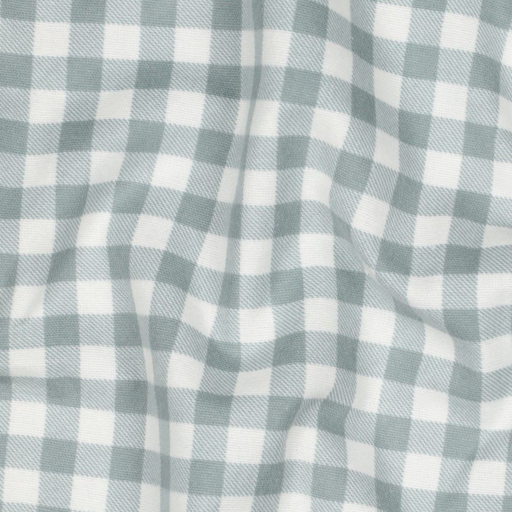 Flannel Cotton Fabric Gingham Sage