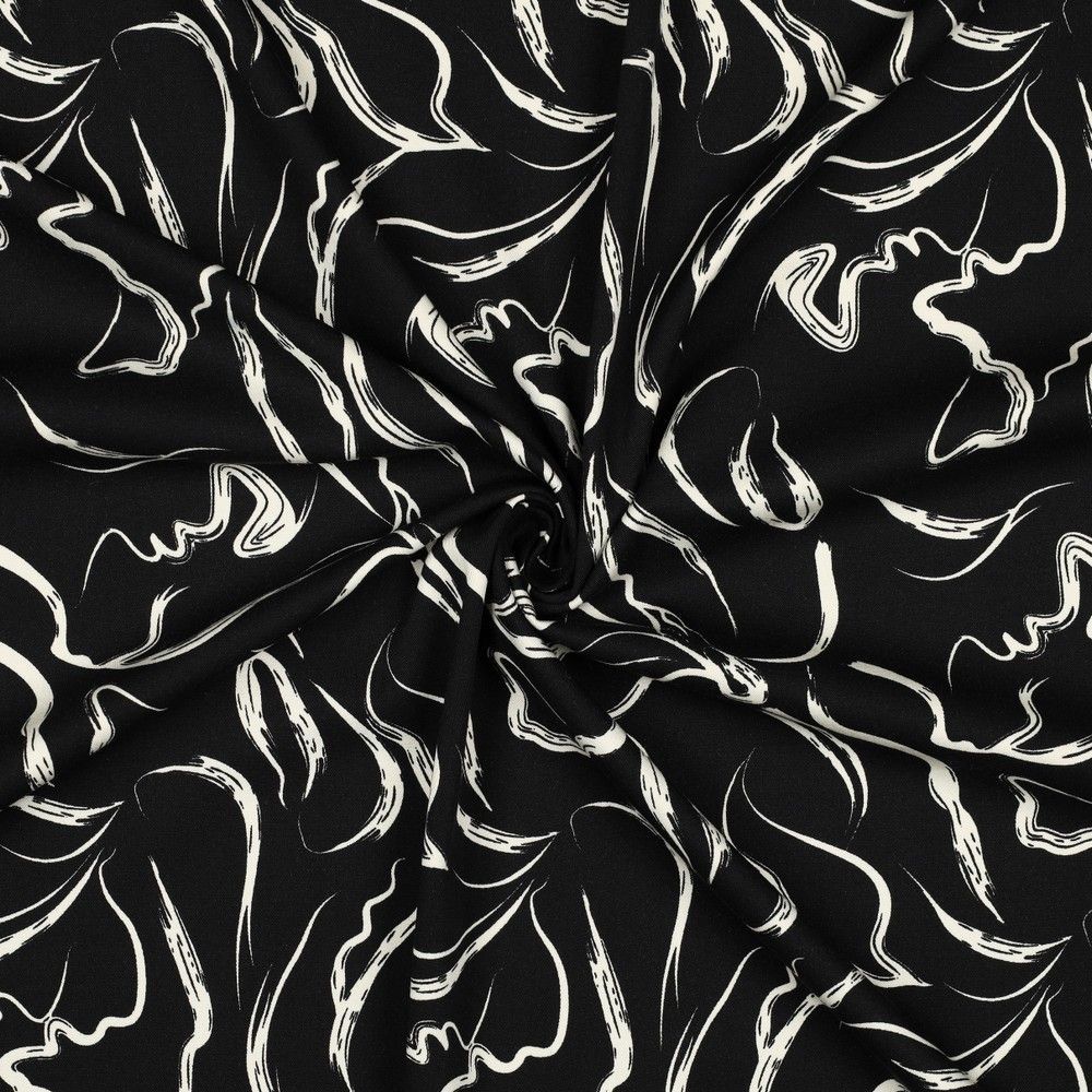 Rosella Stretch Abstract Black