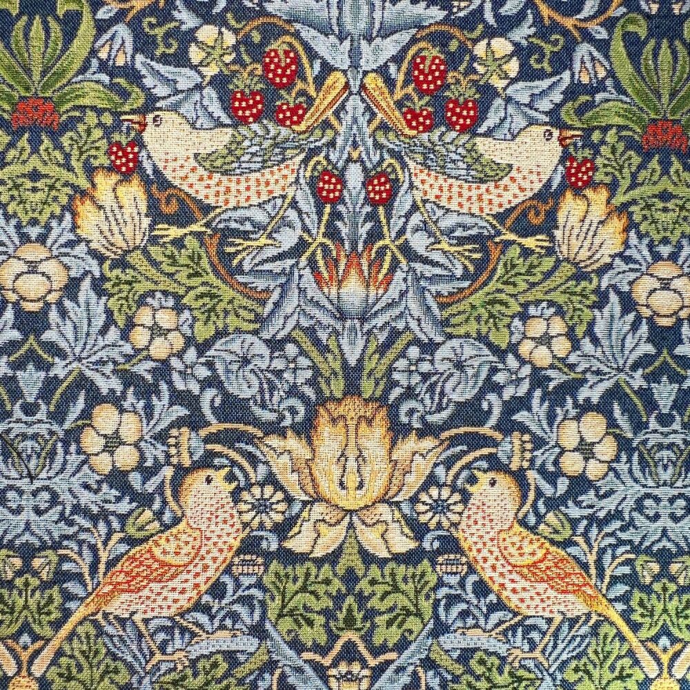 New World Tapestry William Morris Strawberry Thief Navy