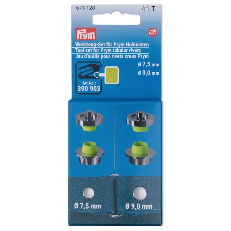 Prym tool set tubular rivets with 7.5 mm and 9 mm