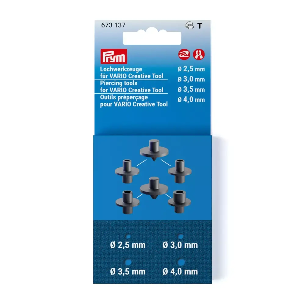 Prym Piercing tools for VARIO Creative Tool, 2,5 - 4,0 mm