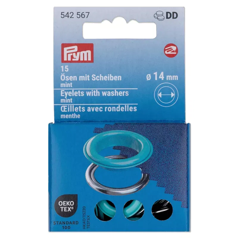 14.0 mm Prym Eyelets and washers Mint 20 piece