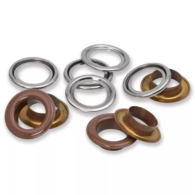14.0 mm Prym Eyelets and washers Brown 20 piece