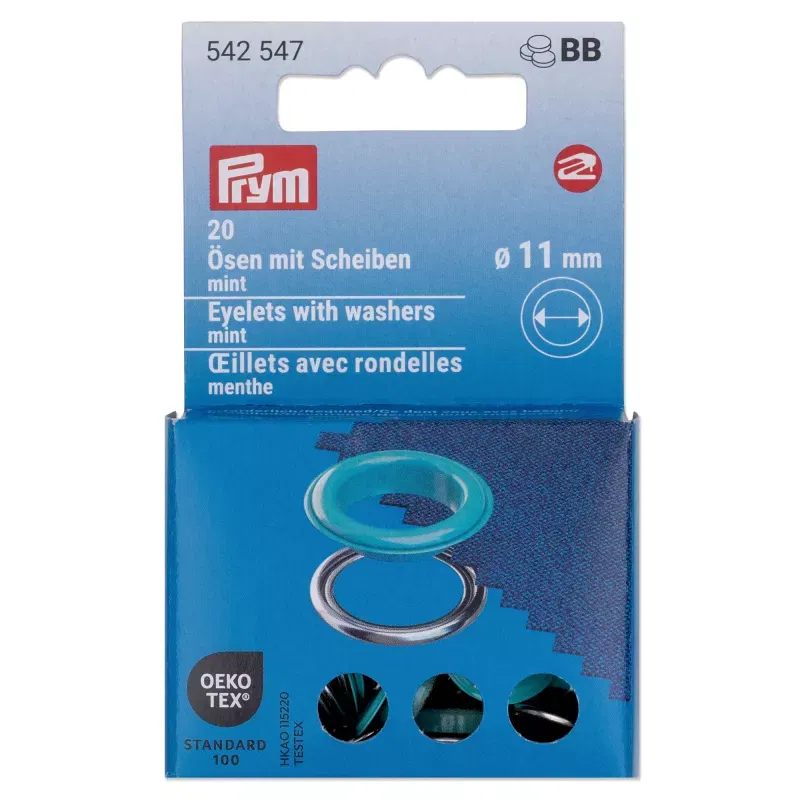 11 mm Prym Eyelets and washers Mint 20 piece