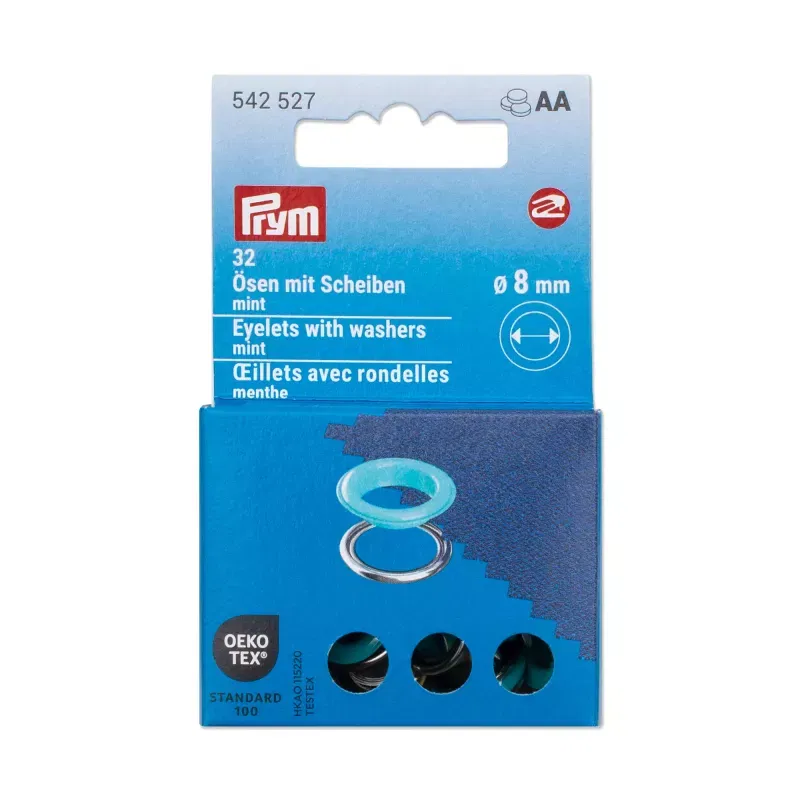 8 mm Prym Eyelets and washers Mint 20 piece