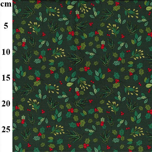 Christmas Cotton Christmas Foliage Green