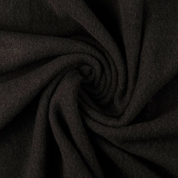 Wool Boucle Fabric Black 5001