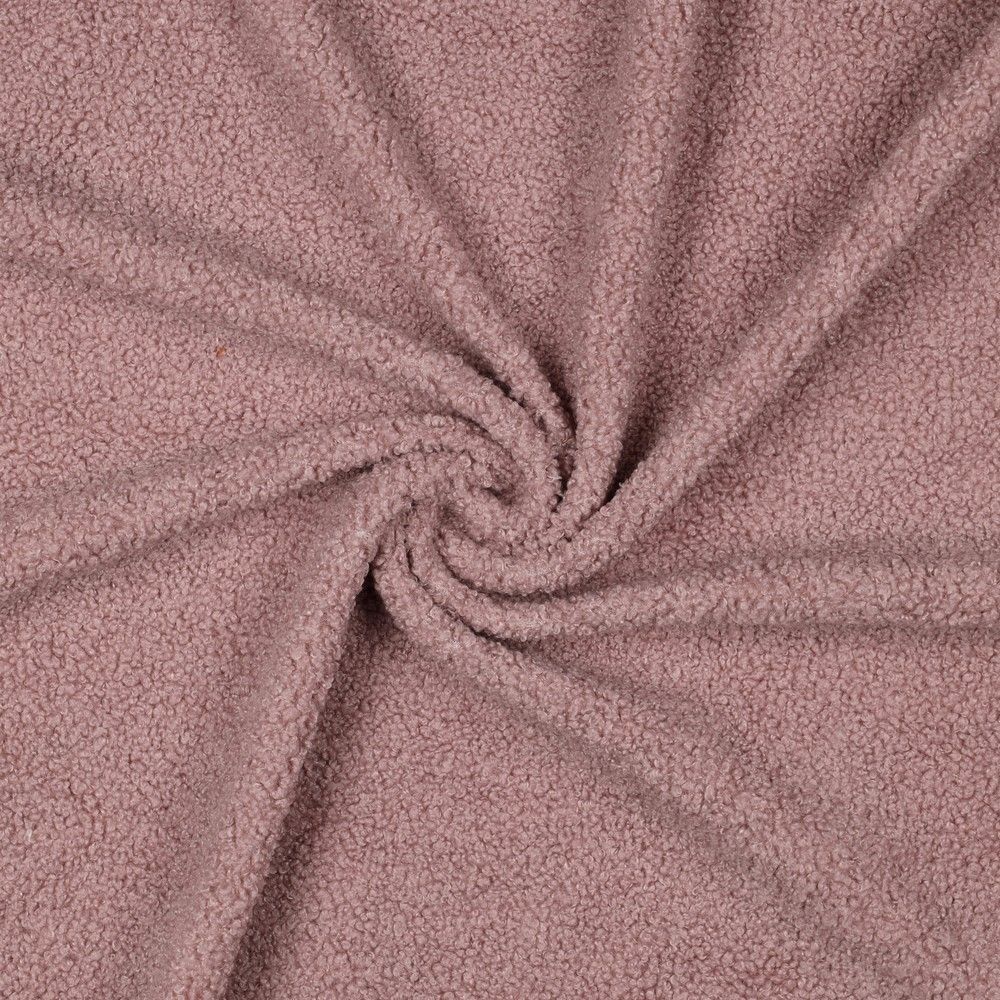 Teddy Faux Fur Fabric Dusky Pink