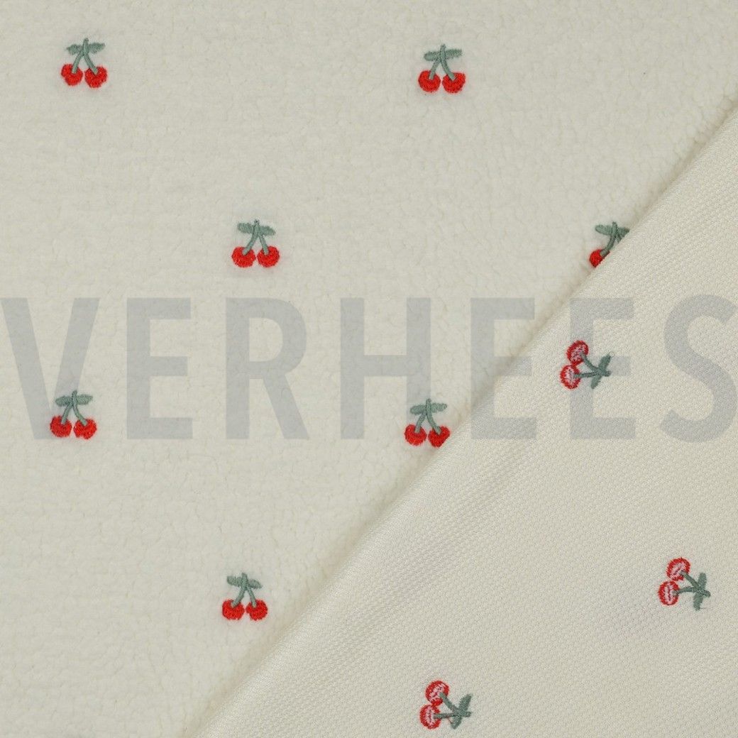 Teddy Embroidery Cherries