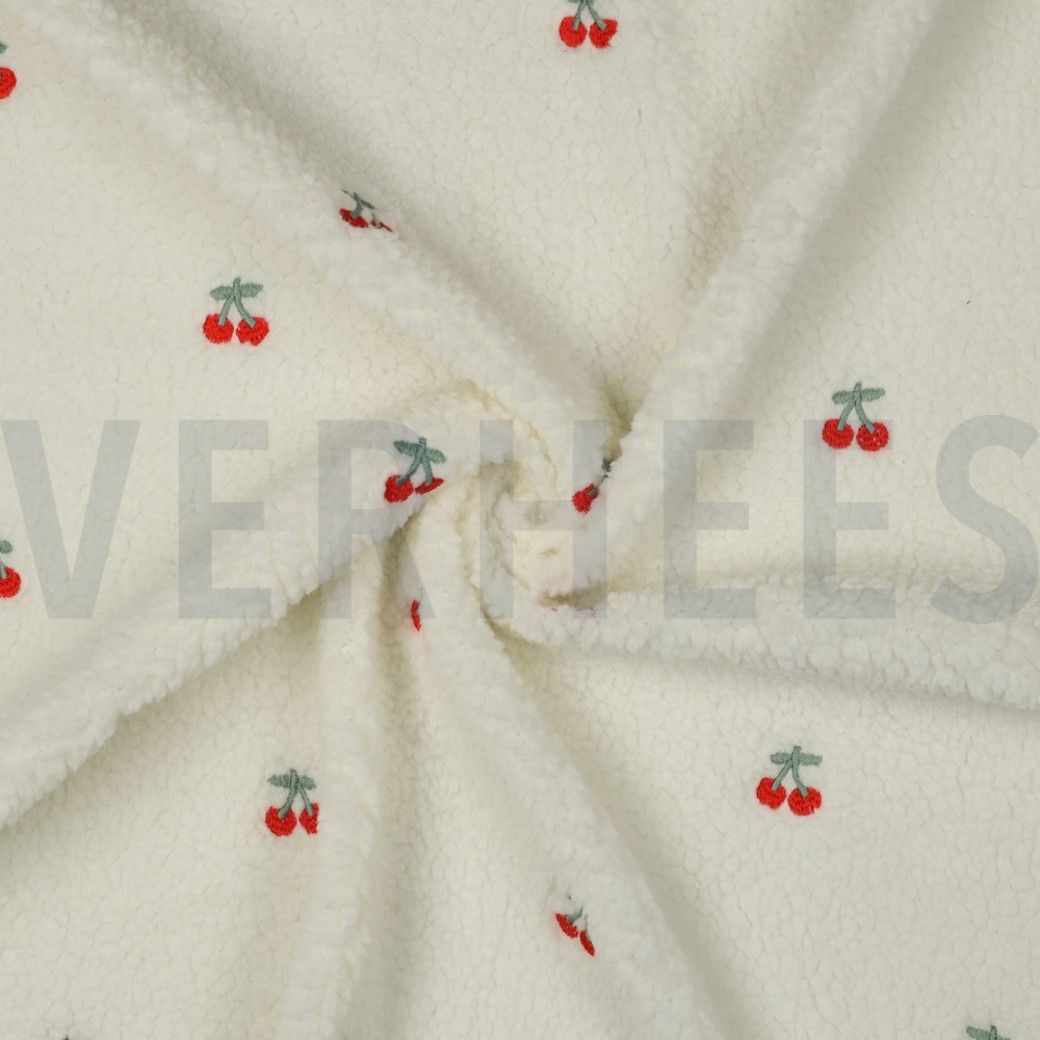 Teddy Embroidery Cherries