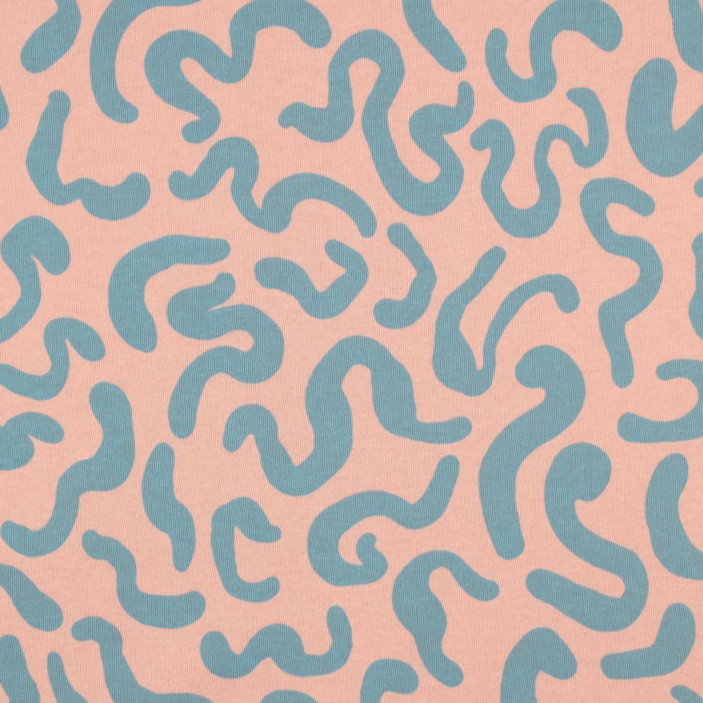 Sweatshirt Fabric Wiggles Peach