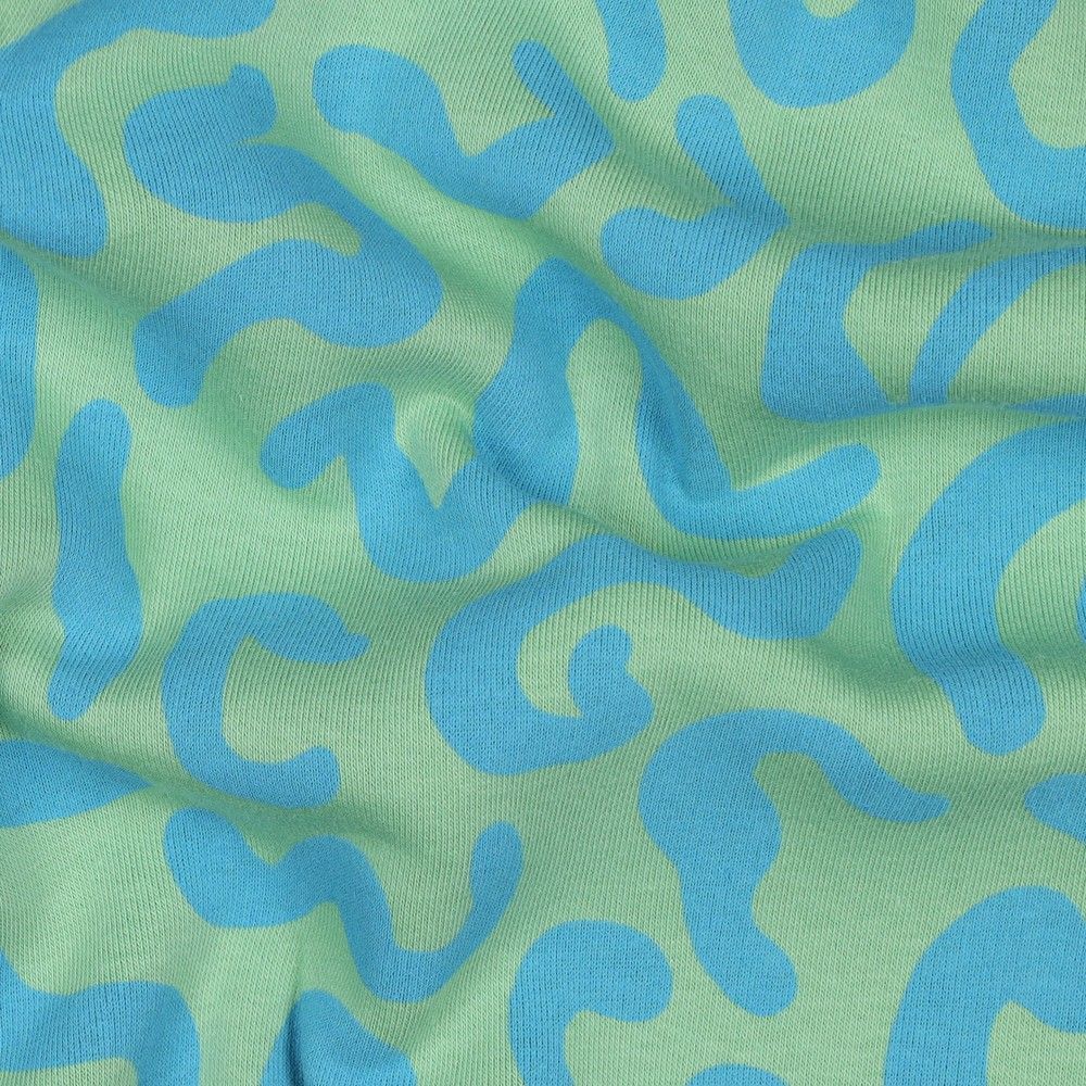 Sweatshirt Fabric Wiggles Green
