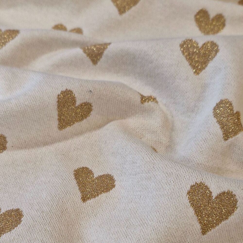knitted Jacquard Lurex Hearts