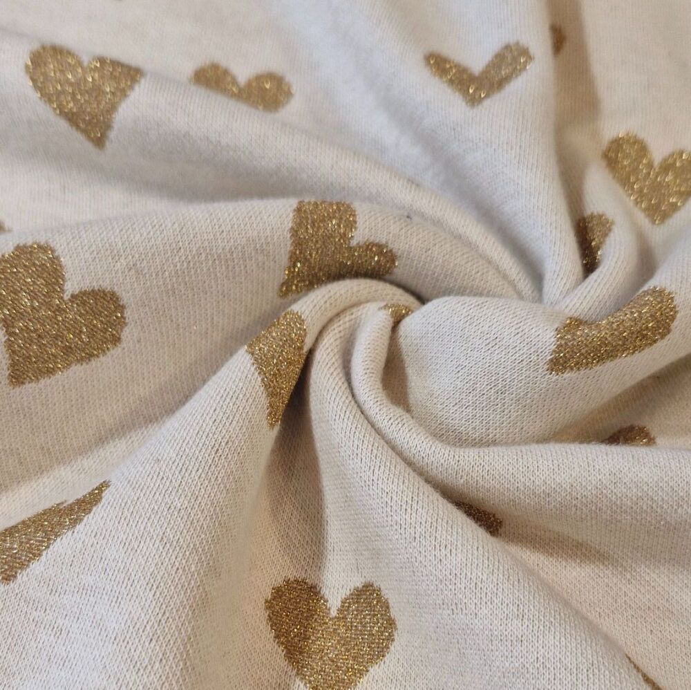 knitted Jacquard Lurex Hearts