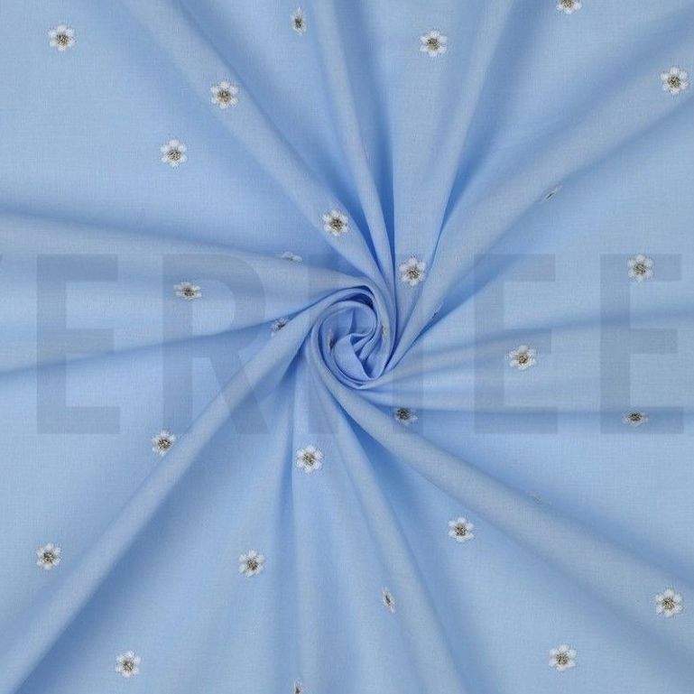 COTTON VOILE EMBROIDERY LUREX FLOWERS
