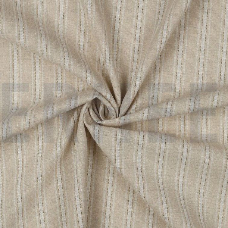 Viscose Linen Mix Lurex Stripes 03979