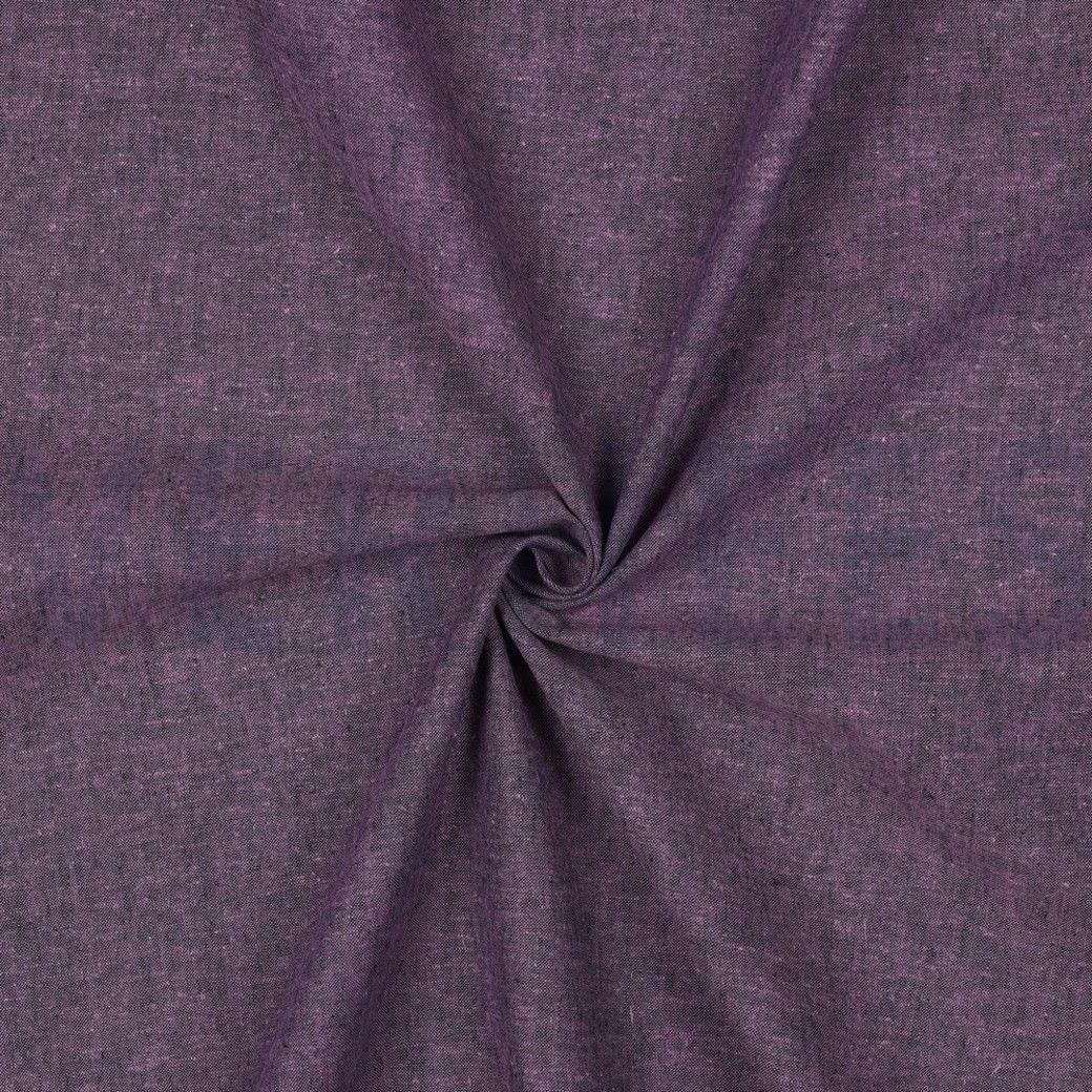 LINEN COTTON YARN DYED PURPLE