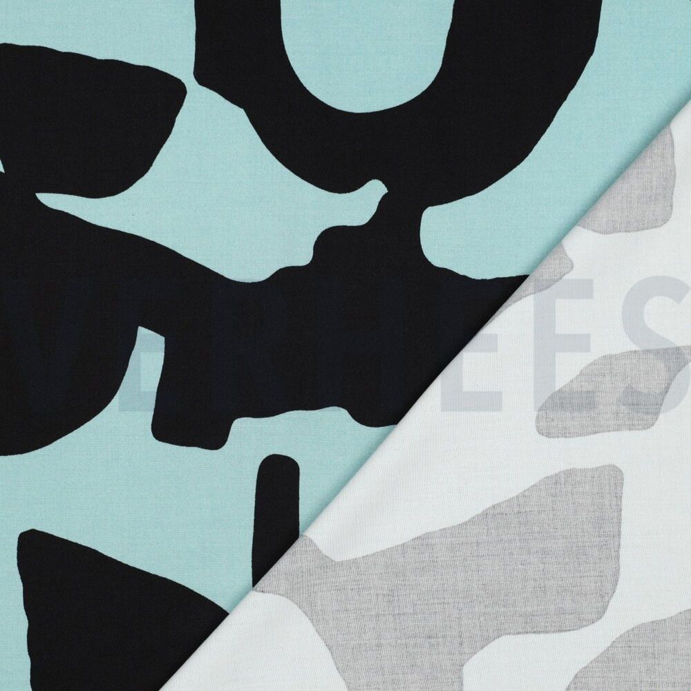 Rosella Viscose Stretch Geometric Soft Mint