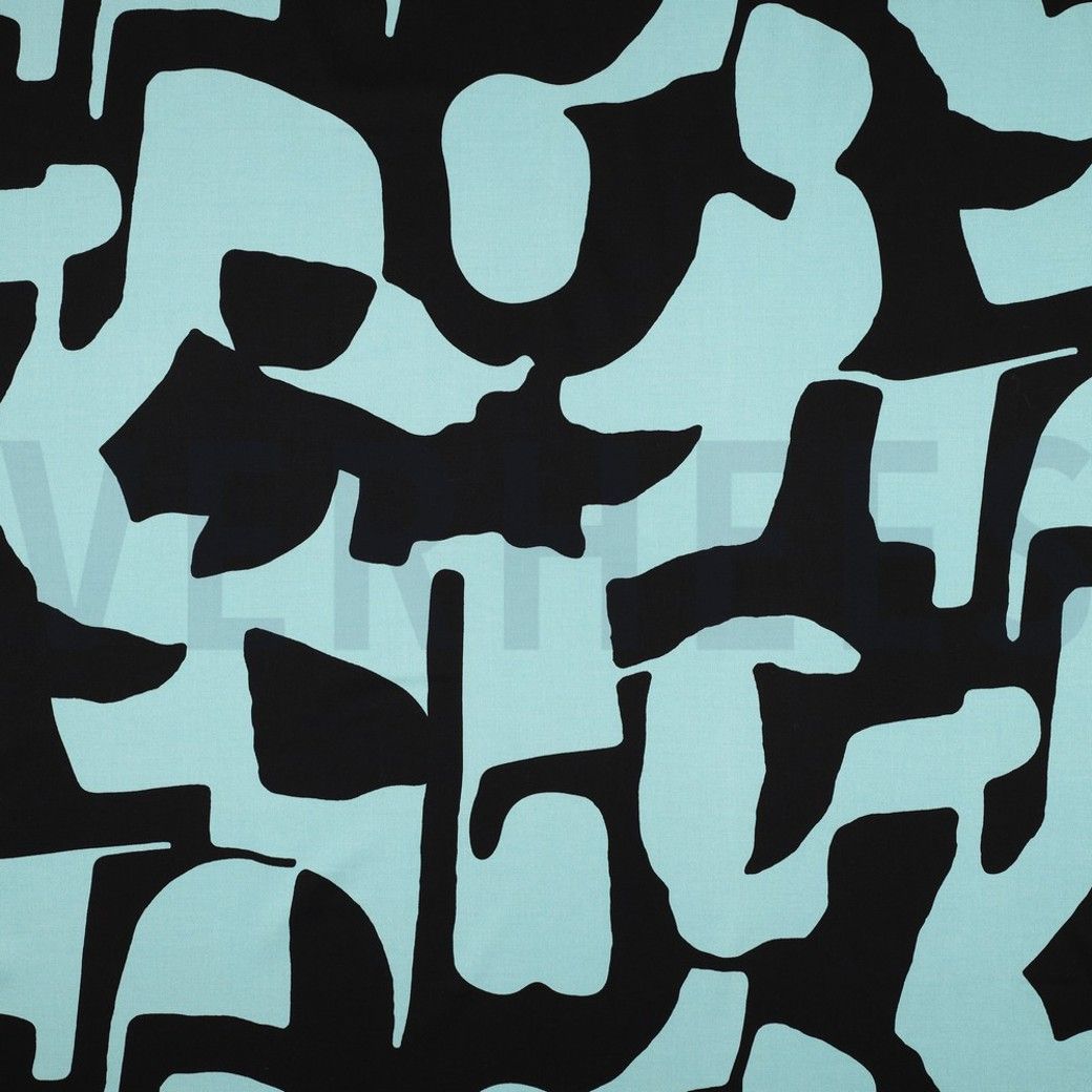 Rosella Viscose Stretch Geometric Soft Mint
