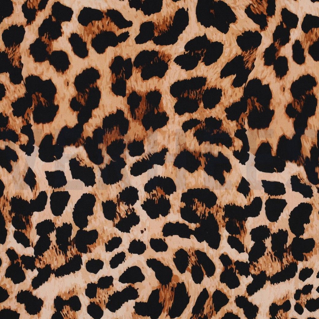 Radiance Viscose Fabric leopard Print Brown