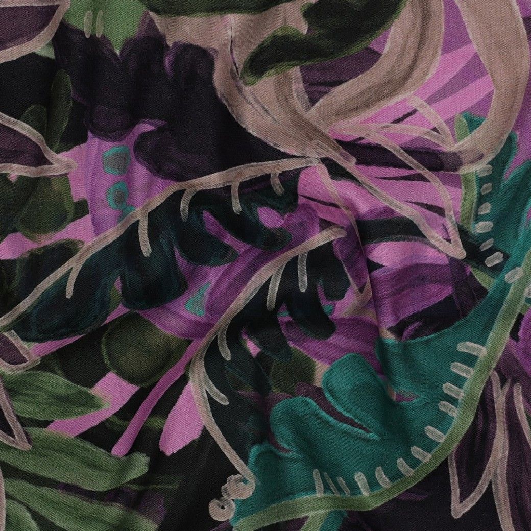 Cotton Viscose Mix Leaves