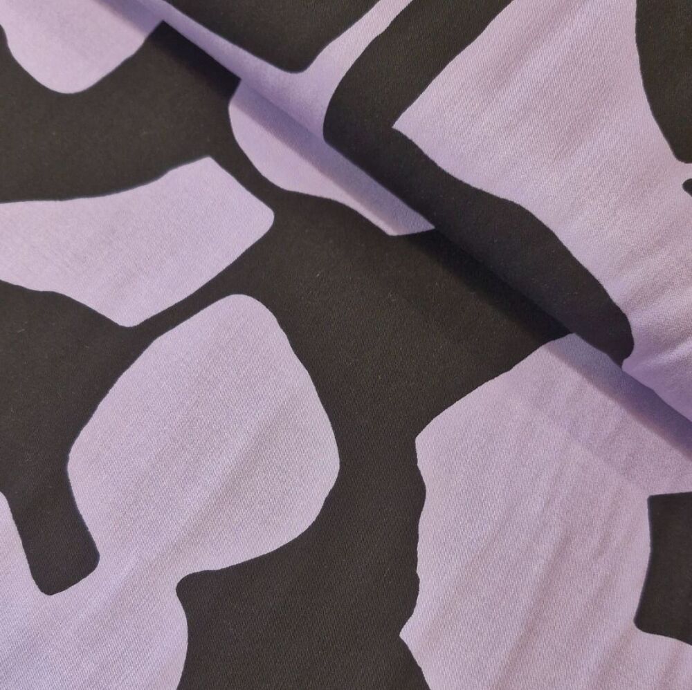 Rosella Viscose Stretch Geometric Soft Lilac