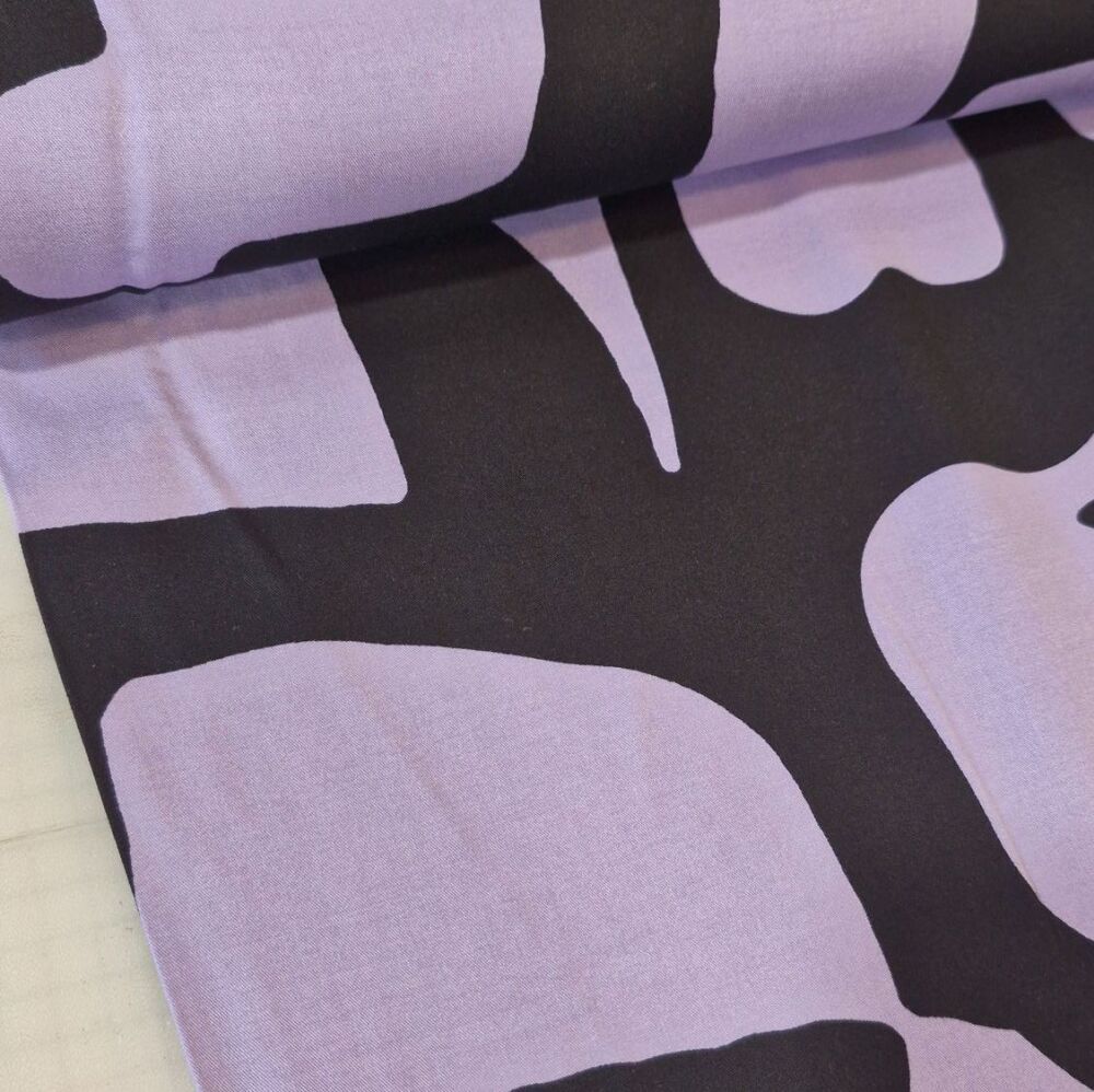 Rosella Viscose Stretch Geometric Soft Lilac