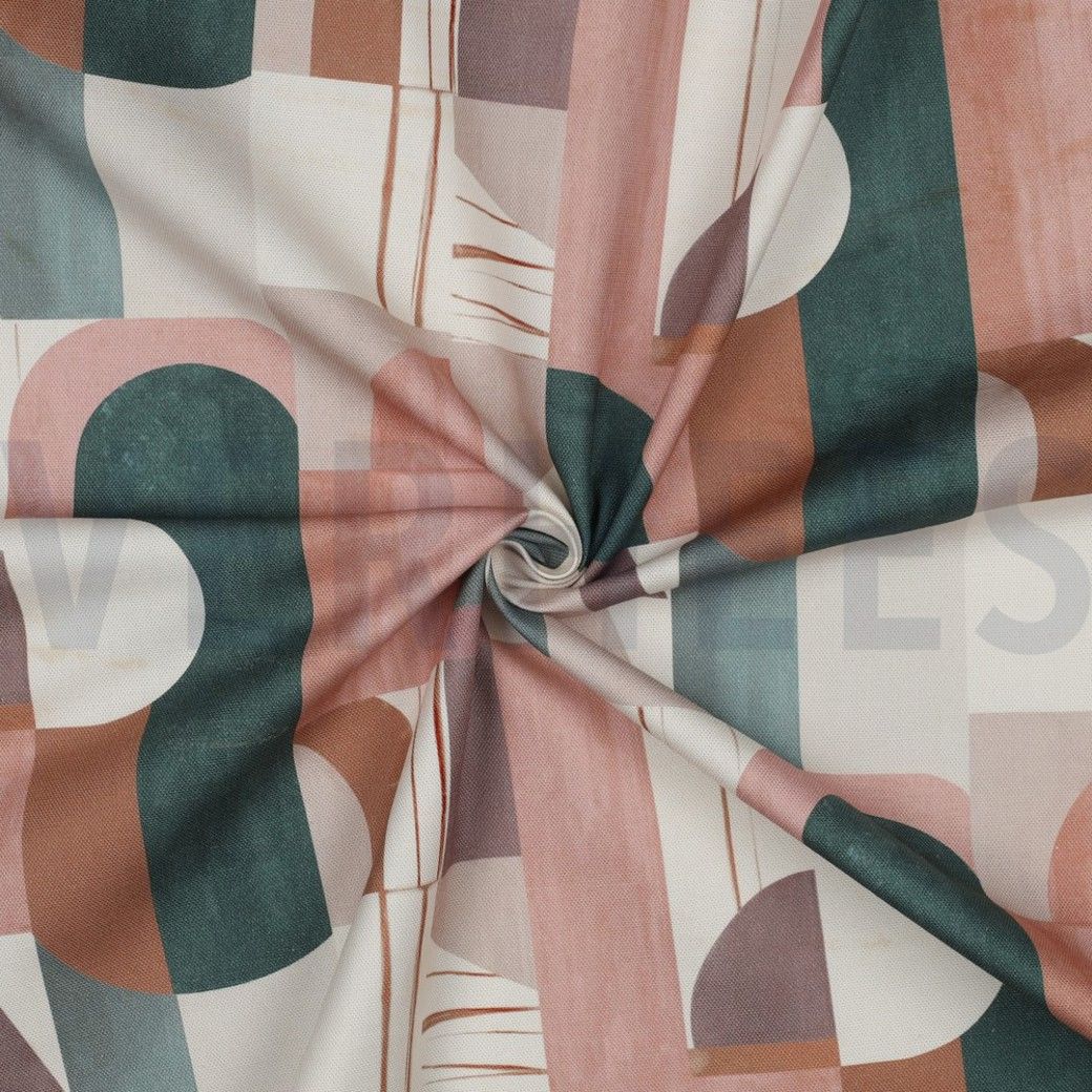 Cotton Canvas Fabric Geometric