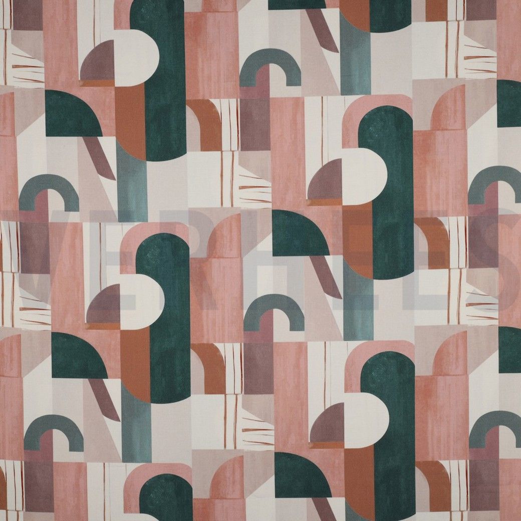 Cotton Canvas Fabric Geometric