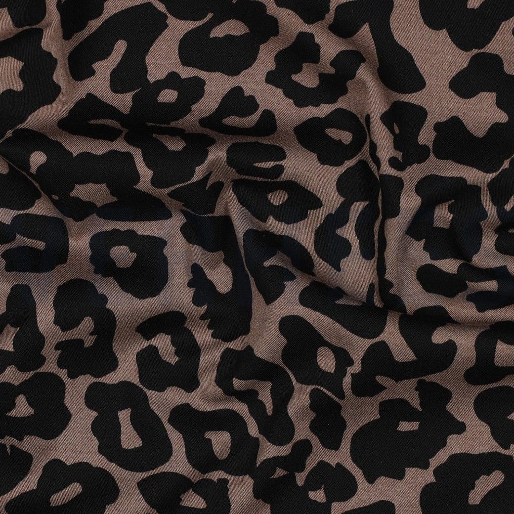 Rosella Viscose Stretch Leopard Brown