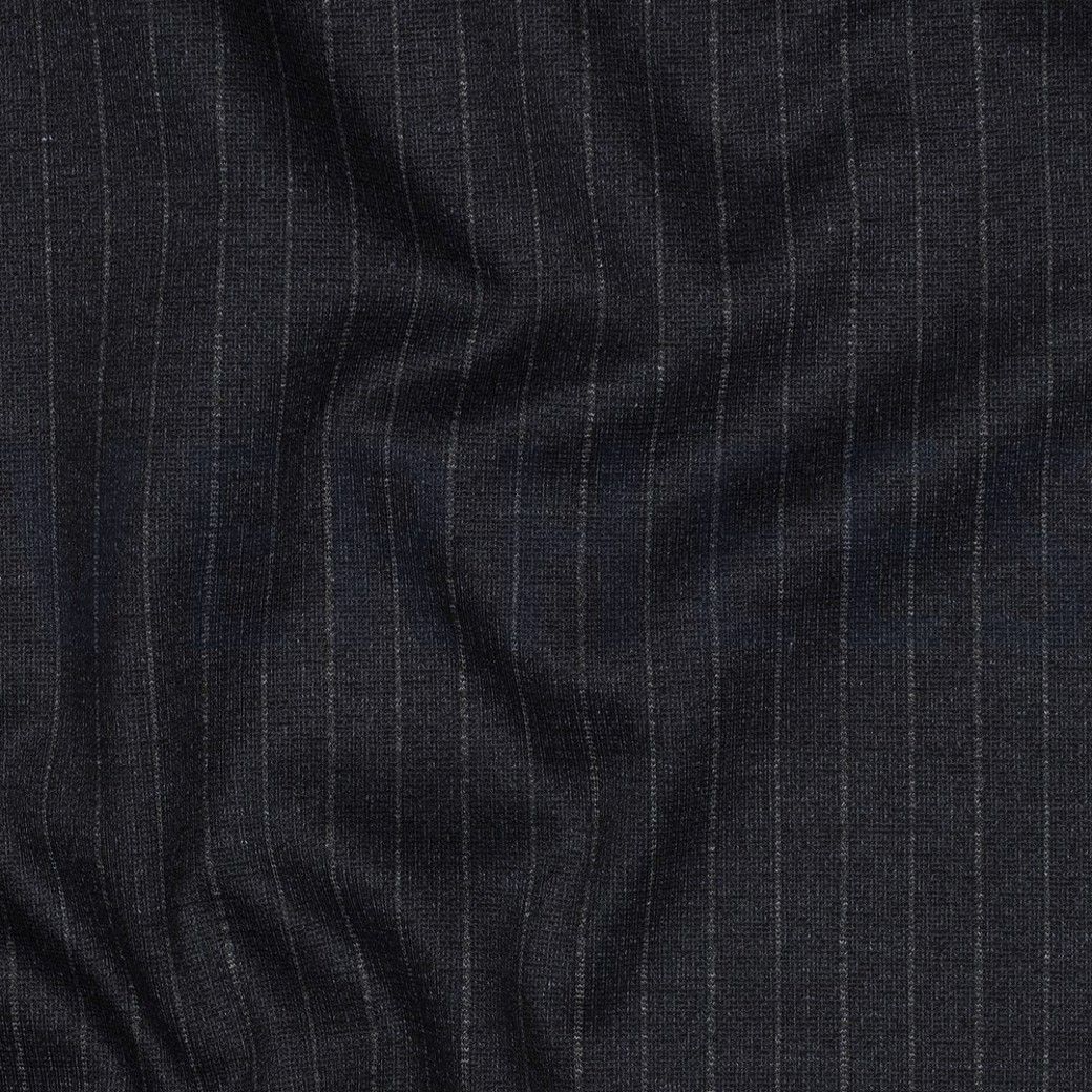 Suiting Fabric Vicenza Pinstripe Navy