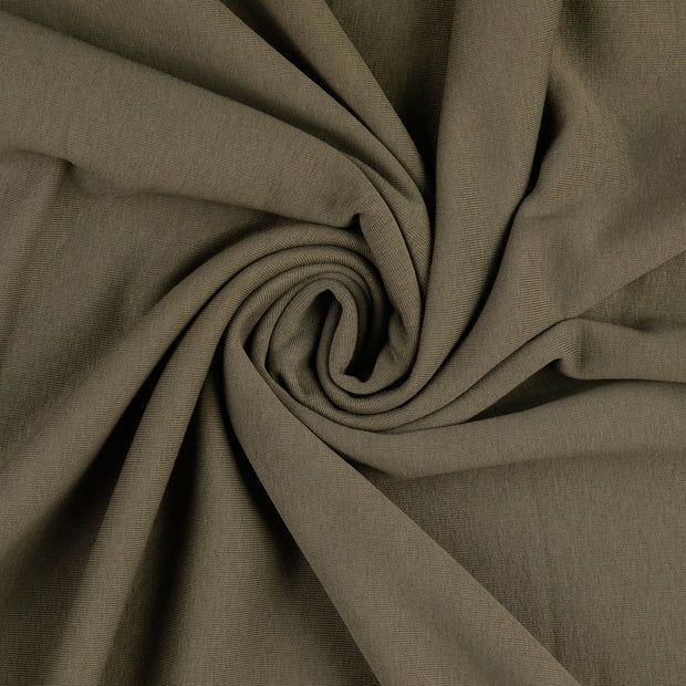 Sweatshirt Fabric Olive Green Fleece Backed 0836