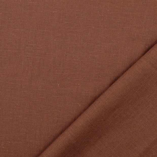 Plain Washed Linen Fabric Caramel 5007