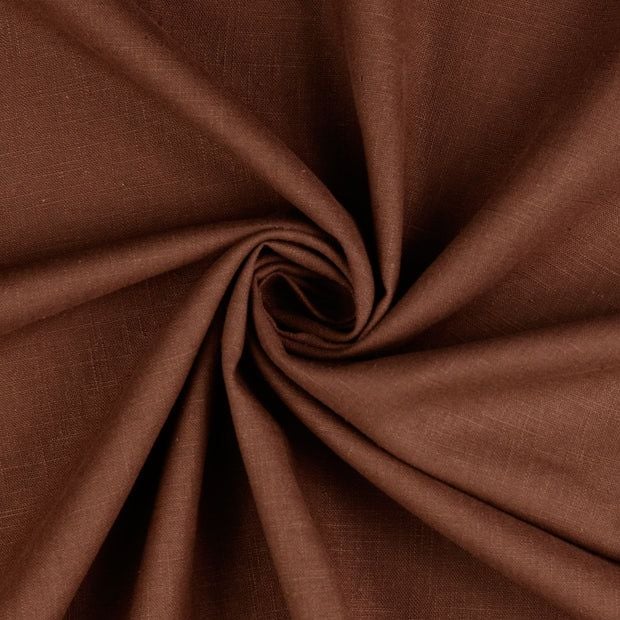 Plain Washed Linen Fabric Caramel 5007