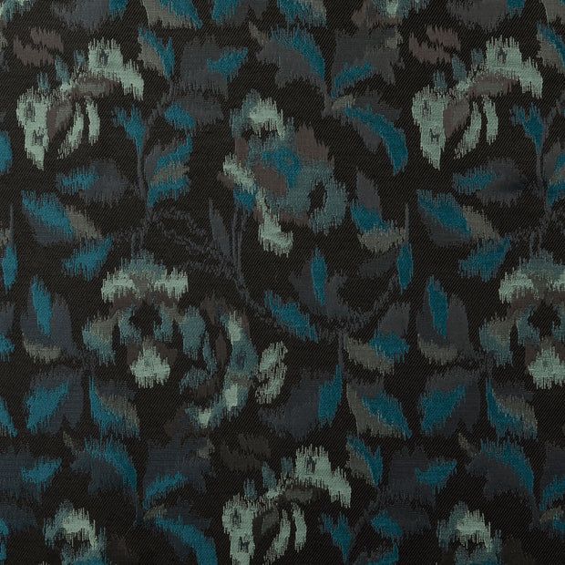 Jacquard Fabric Black Petrol