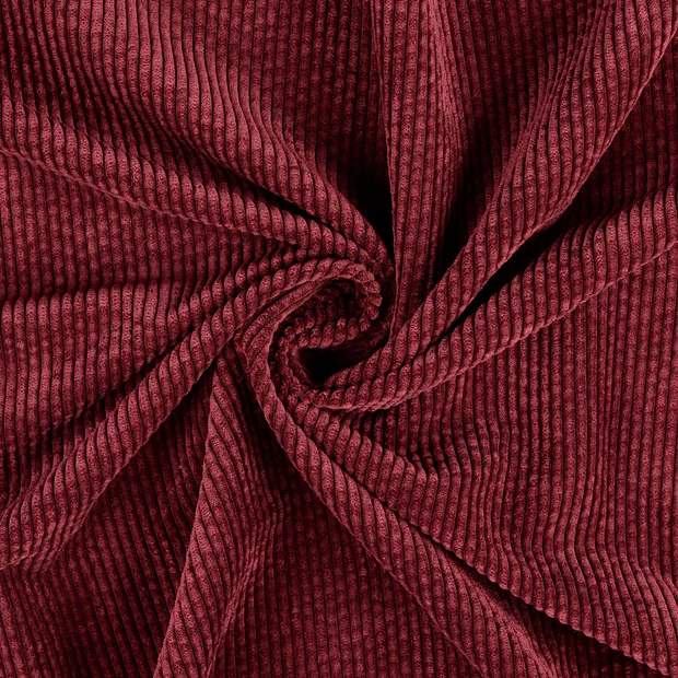 Stretch Corduroy Fabric Wine 5020