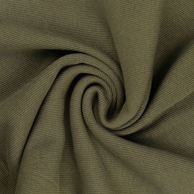Tubular Ribbing Fabric Olive Green 0836