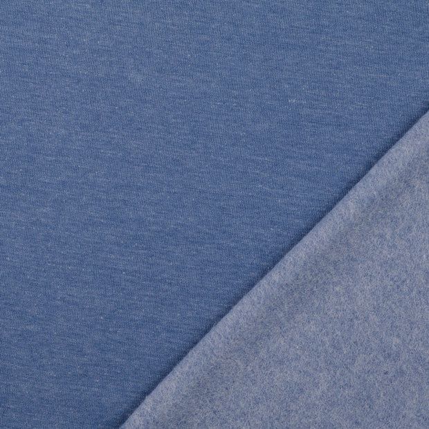 Sweatshirt Fabric Sand Fleece Backed Denim Blue 4028