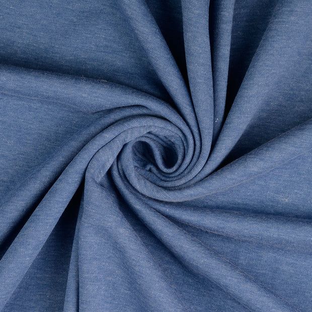 Sweatshirt Fabric Sand Fleece Backed Denim Blue 4028