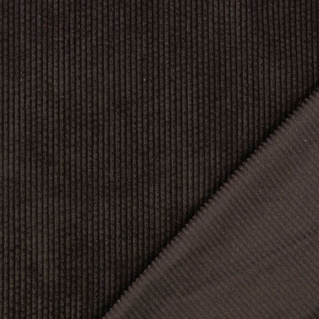Stretch Corduroy Fabric Black 5001