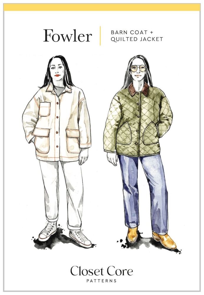 Fowler Barn Coat Quilted Jacket - Closet Core Patterns