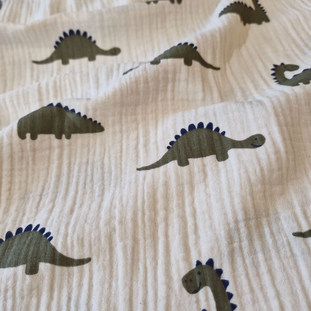Double Gauze Cotton Dinosaurs
