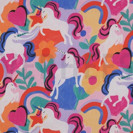 FINE COTTON POPLIN Unicorns