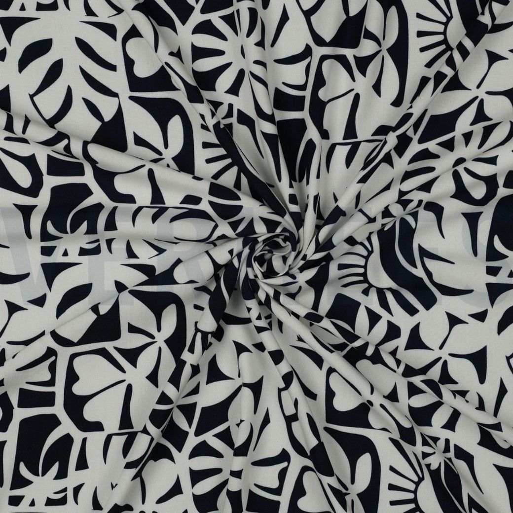 Lenzing Ecovero Geometric Navy